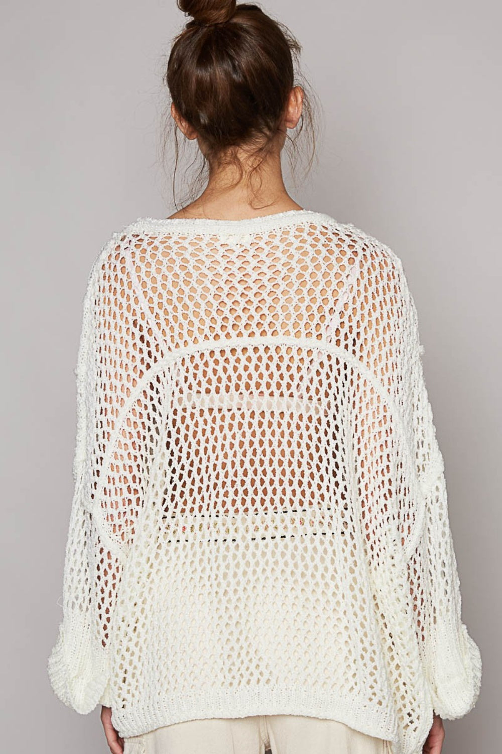 SUPERSTITION BREEZE OPENWORK KNIT COVER-UP SWEATER