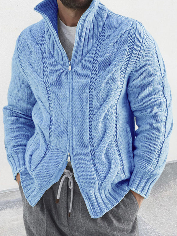 SUMMIT BREEZE TURTLENECK ZIP CARDIGAN SWEATER