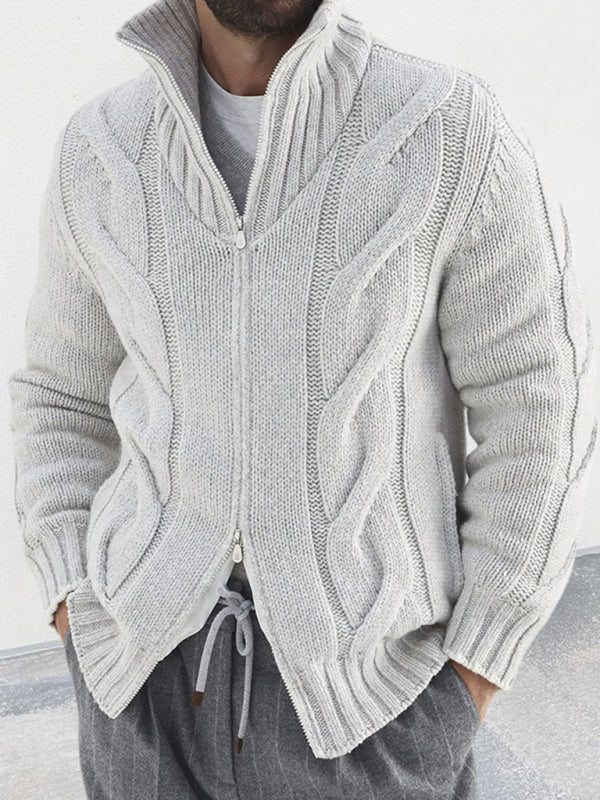 SUMMIT BREEZE TURTLENECK ZIP CARDIGAN SWEATER